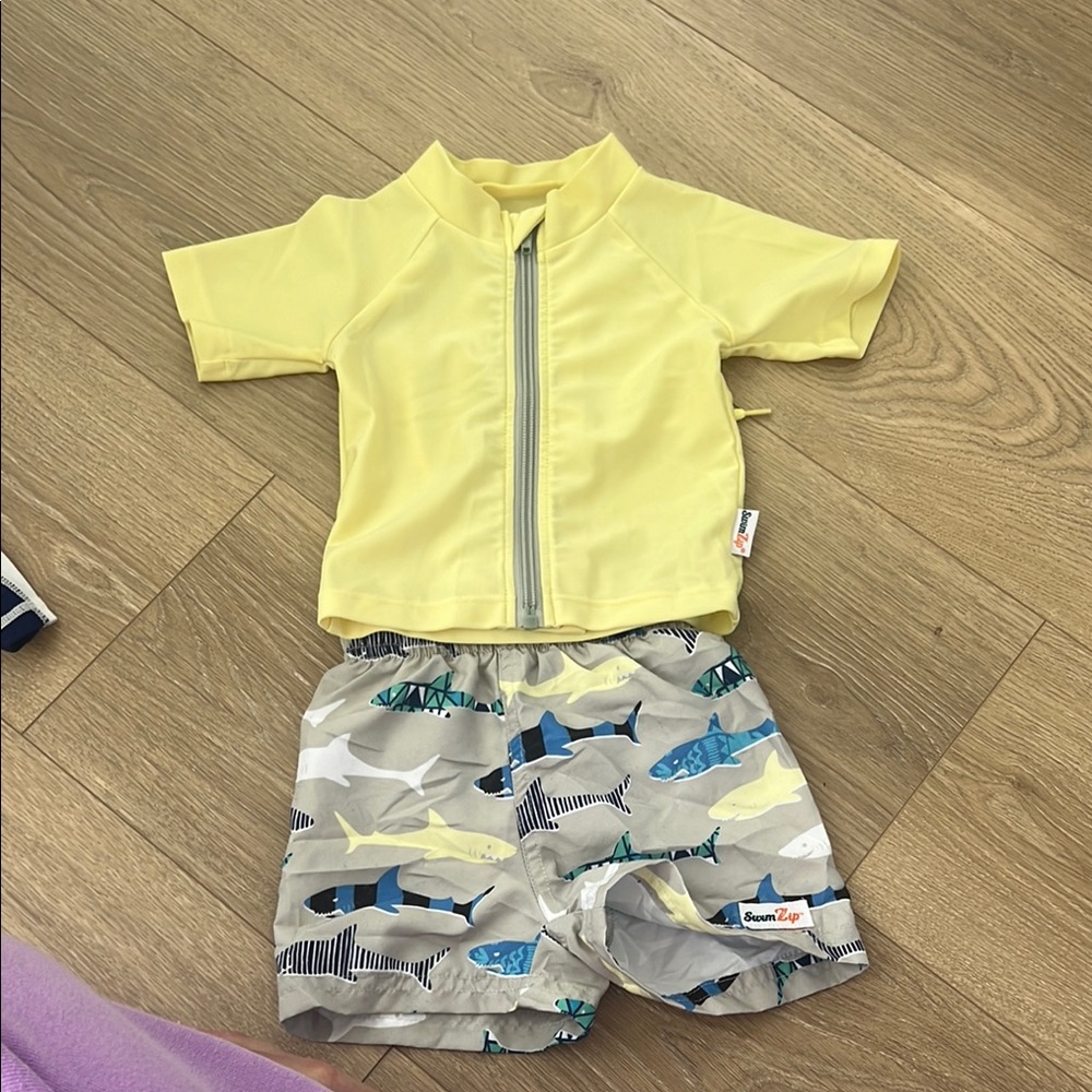 Swim zip swimsuit boys 3-6 months